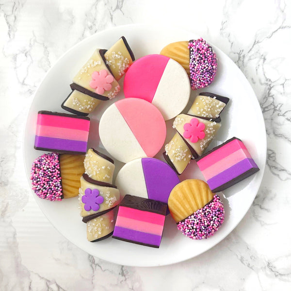 mother's day cookies on a white plate