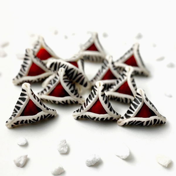 purim zebra hamantaschen front view
