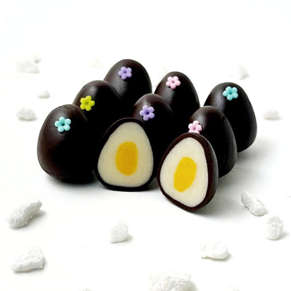 easter egg marzipan truffles set of eight