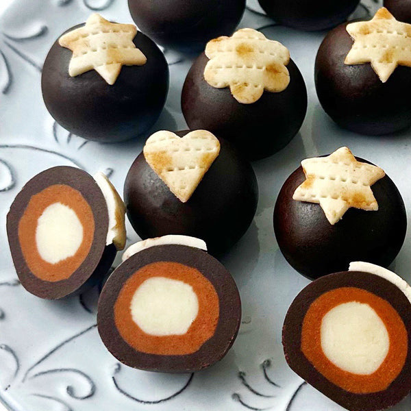 passover matzah truffles  closeup