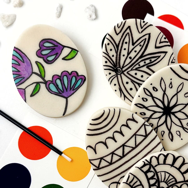 marzipan pisanki paint your own closeup