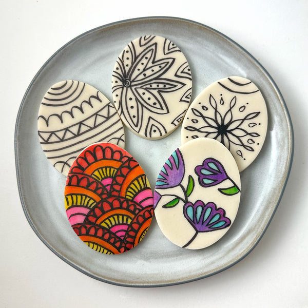 marzipan pisanki paint your own on a plate