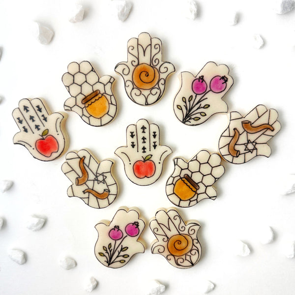 rosh hashanah hamsa placecards