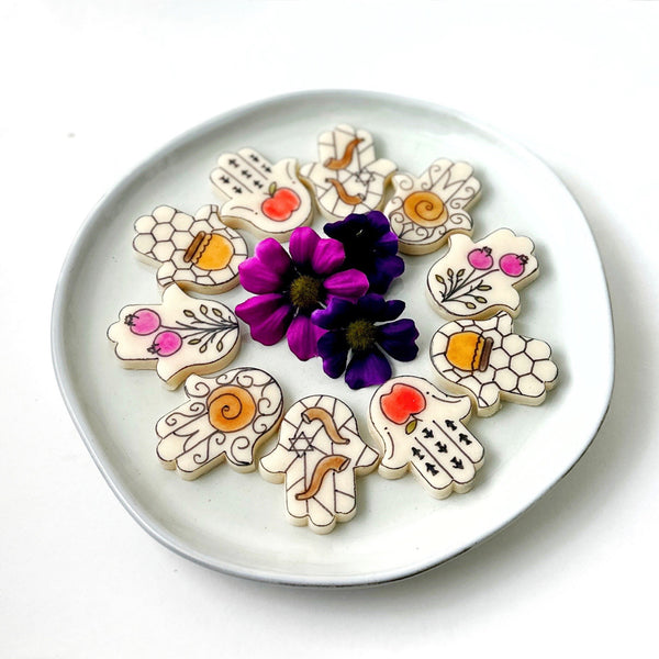 rosh hashanah hamsa placecards