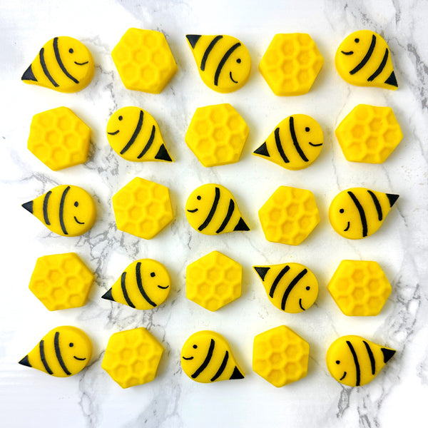 bees and honeycomb candy bites
