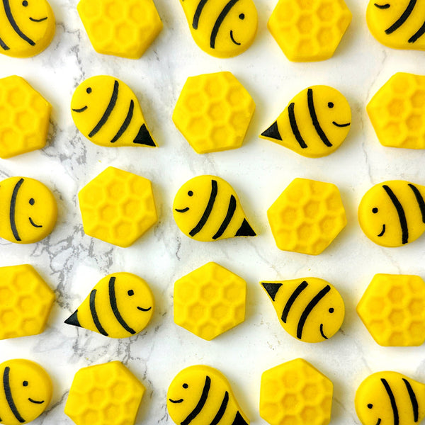 bees and honeycomb candy bites