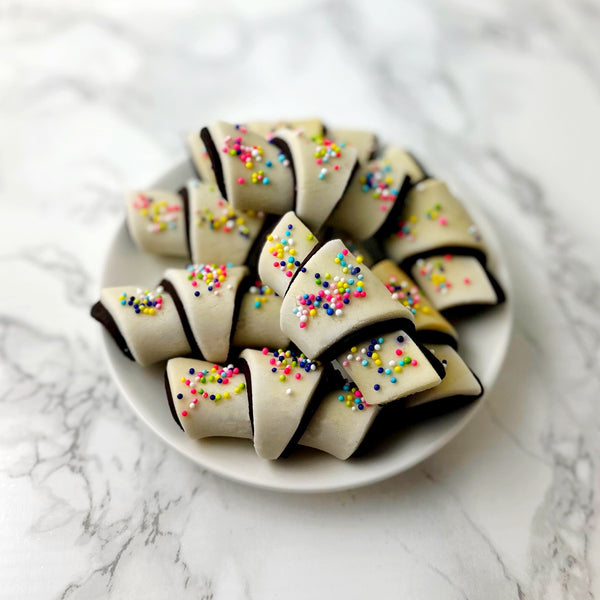 rainbow sprinkle rugelach