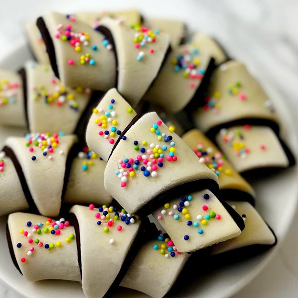 rainbow sprinkle rugelach