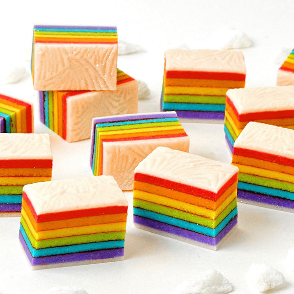 marzipan all rainbow cookies white stacked