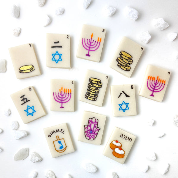 hanukkah mahjong tiles