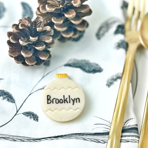 personalized sparkly christmas ornaments