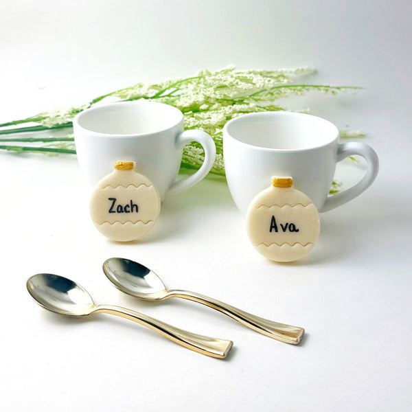 personalized sparkly christmas ornaments