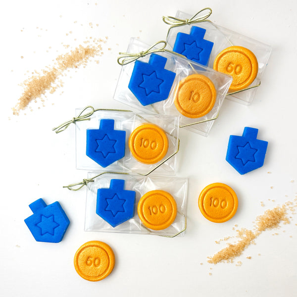 hanukkah dreidel & gold gelt gift duets
