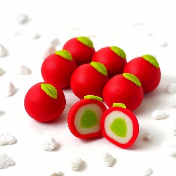 rosh hashanah marzipan apple truffles squared