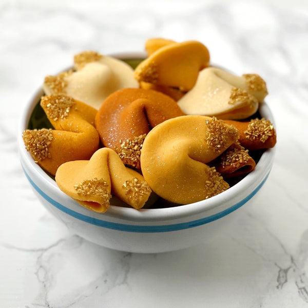 rosh hashanah golden fortune cookies dinner gift holiday in a bowl