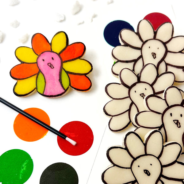 paint your own turkeys closeup