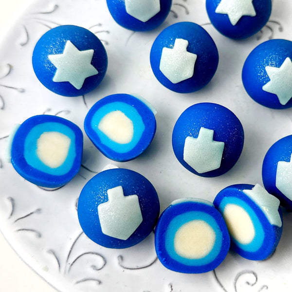 hanukkah truffles closeup