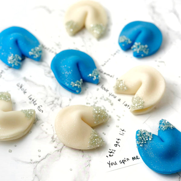 hanukkah sparkly fortune cookies