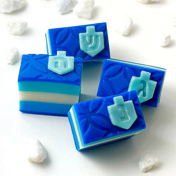 hanukkah striped dreidel cookies quartet