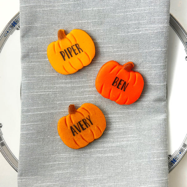 personalized pumpkins place setting
