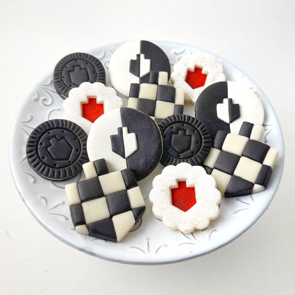 hanukkah classic cookies on a plate
