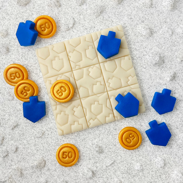 hanukkah tic tac toe game dreidels gold gelt full sheet