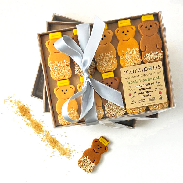 rosh hashanah honey gift teddy bears in a gift box