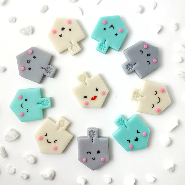 happy dreidels hannukah candy in a circle