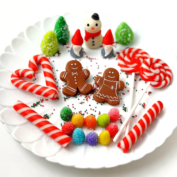 christmas decorating kit photos on a plate