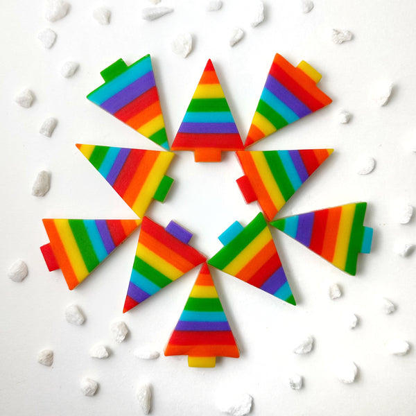 rainbow pride Christmas trees