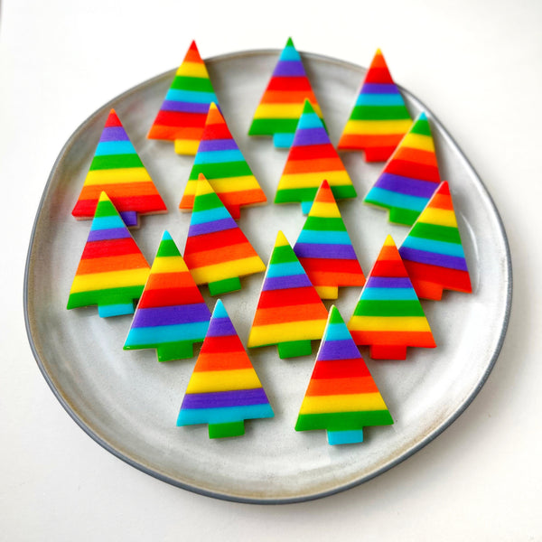 rainbow pride Christmas trees