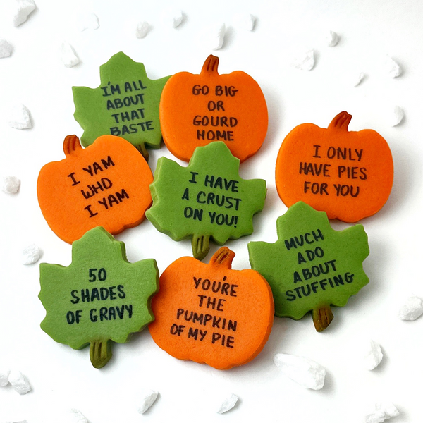 thanksgiving conversation leaves & pumpkins