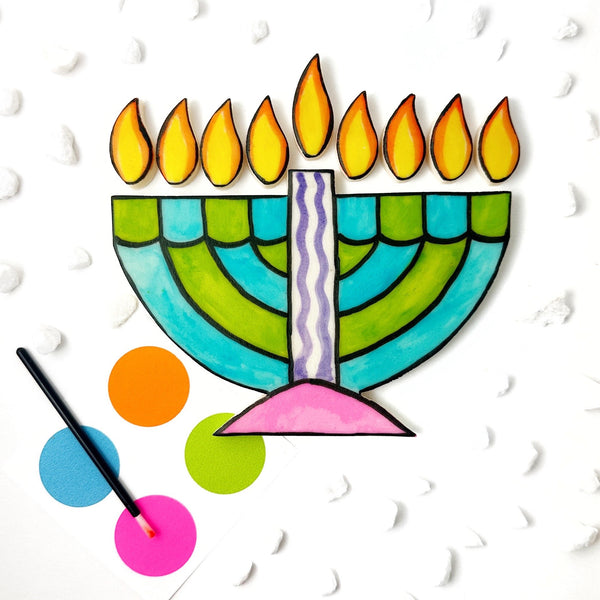 paint-your-own hanukkah menorah