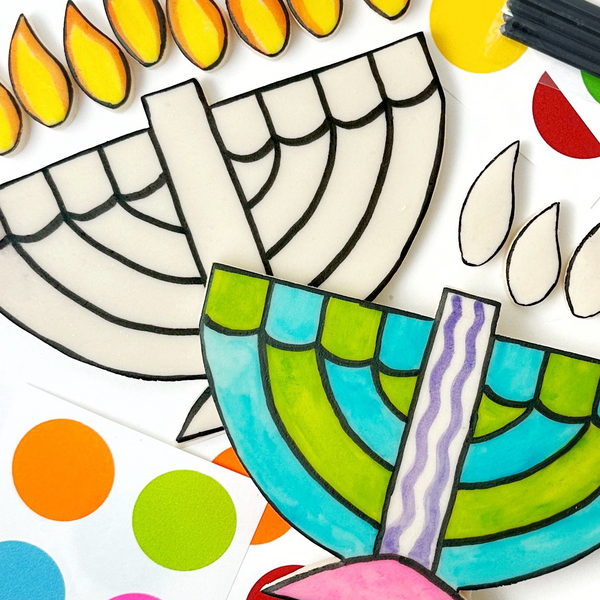 paint-your-own hanukkah menorah