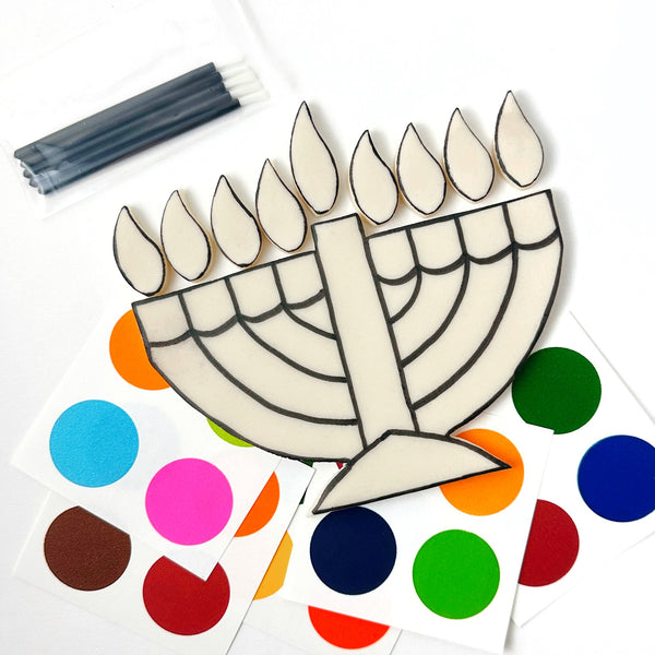 paint-your-own hanukkah menorah