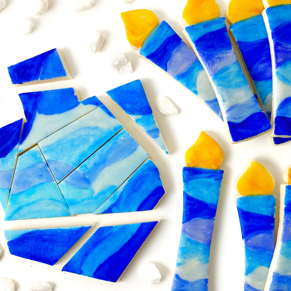 hanukkah blue ombré gift box