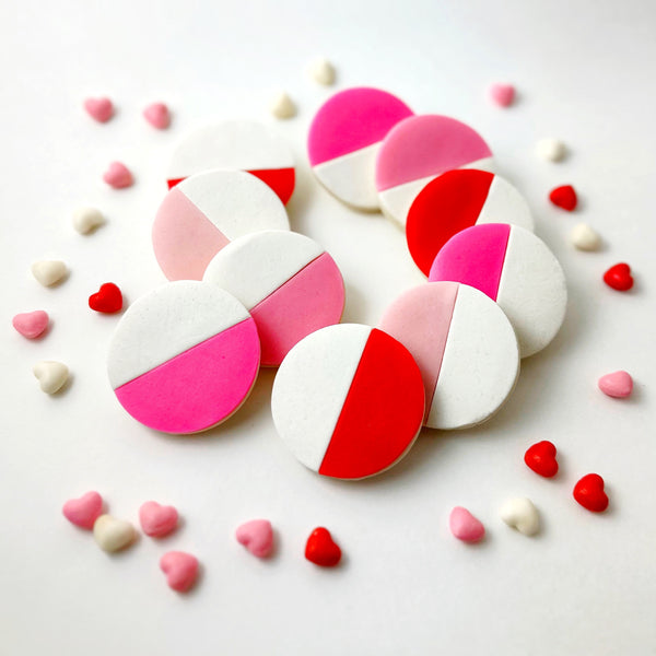 valentine's day black & pink & red & white cookies layout