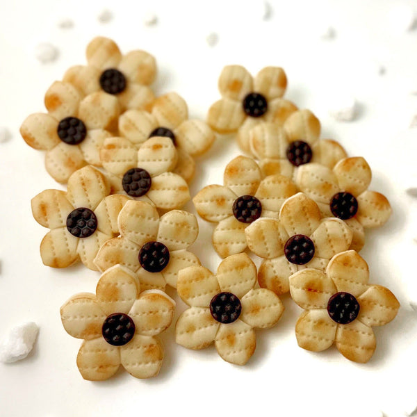 passover matzah candy flowers flatlay