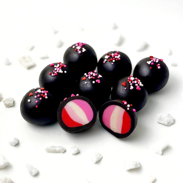 valentine's day marzipan truffles set of 8