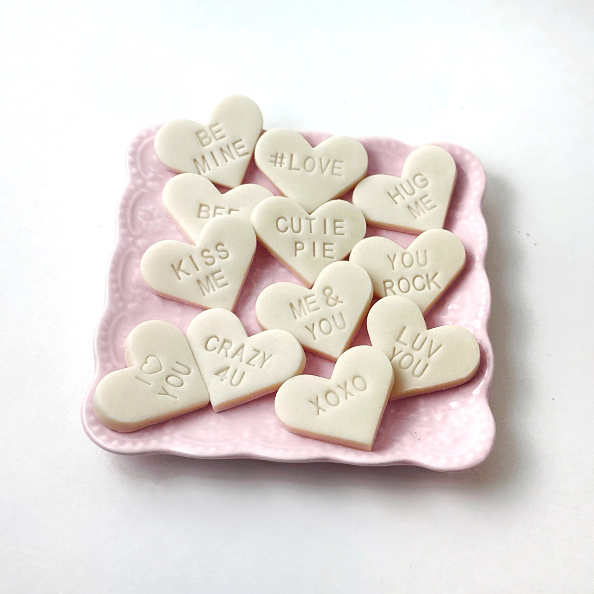 Valentine's Day Conversation Heart Tiles | marzipops