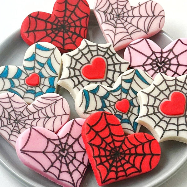 gothic spider web valentine