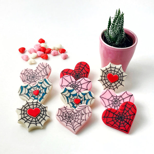 gothic spider web valentine