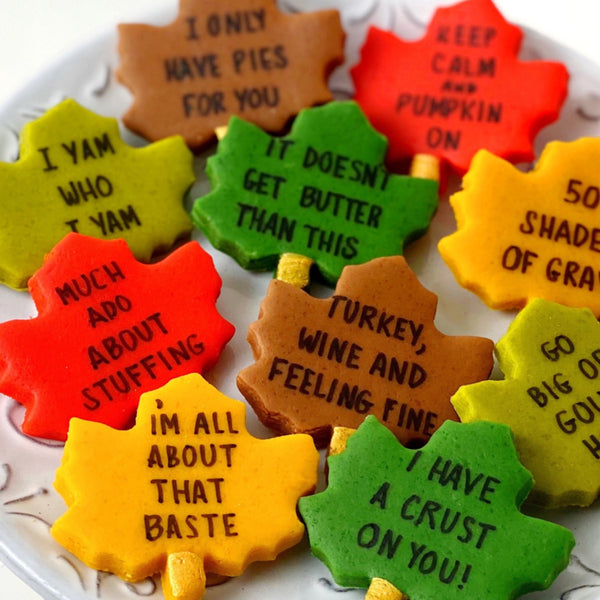 thanksgiving conversation marzipan leaves new closeup