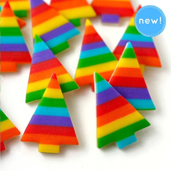 rainbow pride Christmas trees