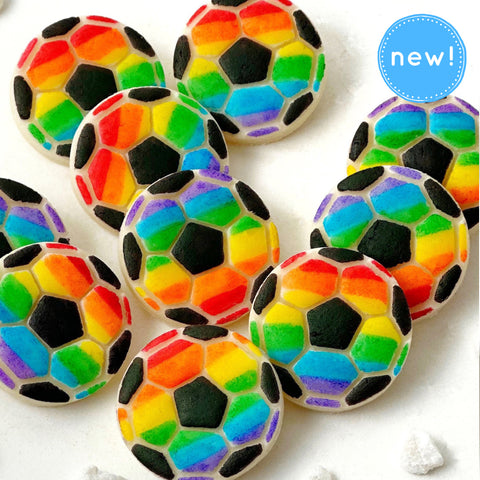 pride rainbow soccer ball tiles new