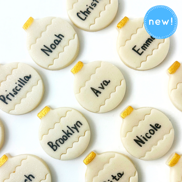 personalized sparkly christmas ornaments