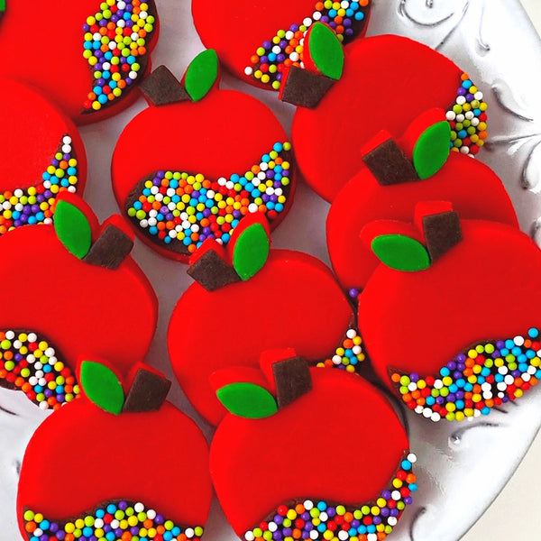 rainbow sprinkle apple tiles