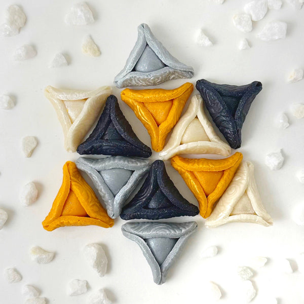 elegant purim gold hamantaschen star