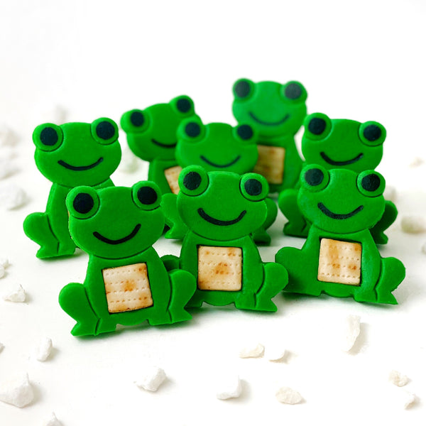passover candy frog matzah marzipan in rows