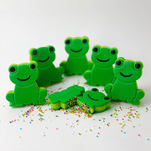 passover frog sprinkle candy marzipan standing